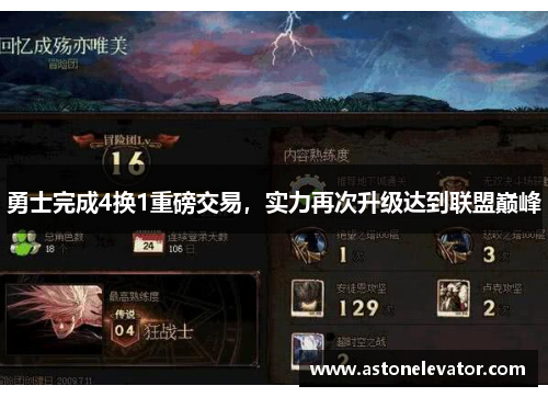 勇士完成4换1重磅交易，实力再次升级达到联盟巅峰