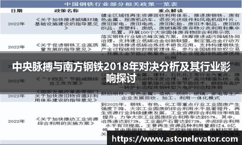 中央脉搏与南方钢铁2018年对决分析及其行业影响探讨
